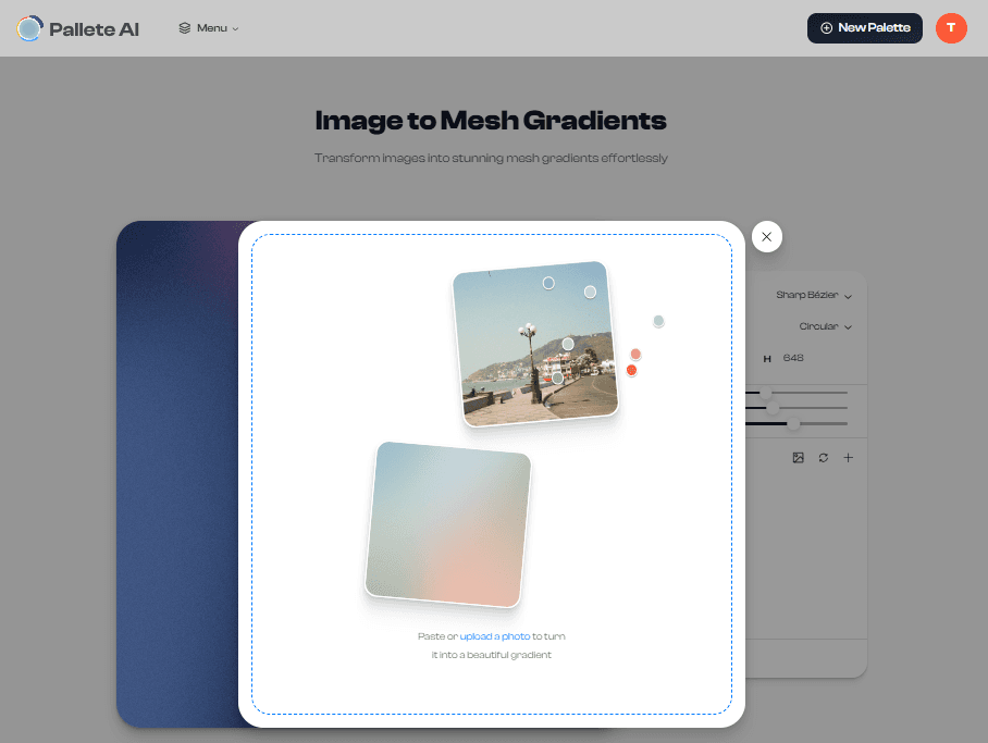 Image-to-Mesh-Gradient Upload Feature